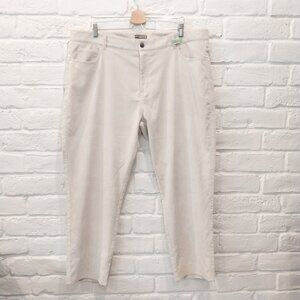 Peter Millar Corduroy Pants Mens 42x34 (actual 42x27.5) Beige Stretch 5 Pocket,